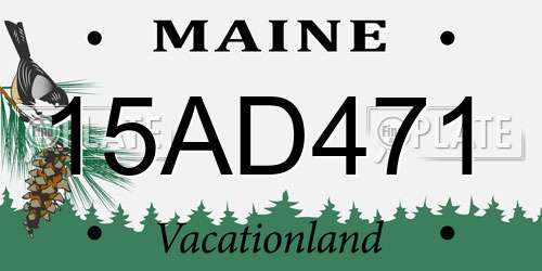 15AD471 Maine License Plate