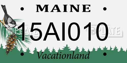 15AI010 Maine License Plate