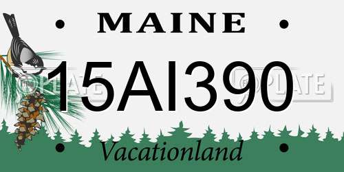 15AI390 Maine License Plate