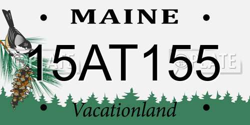 15AT155 Maine License Plate
