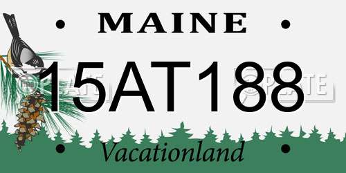 15AT188 Maine License Plate