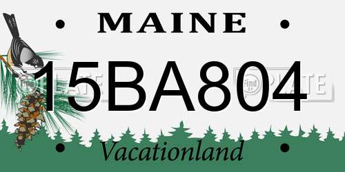 15BA804 Maine License Plate