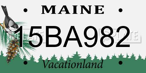 15BA982 Maine License Plate