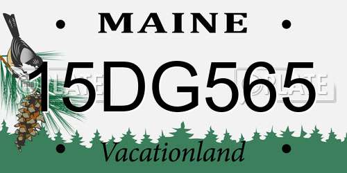 15DG565 Maine License Plate