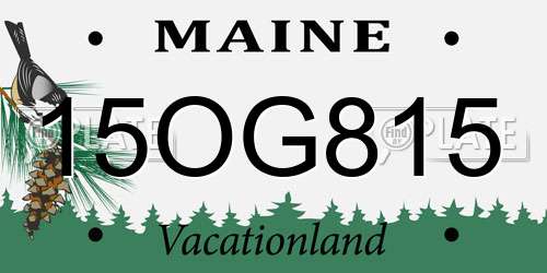 15OG815 Maine License Plate