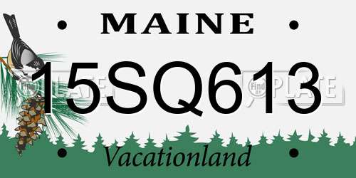15SQ613 Maine License Plate
