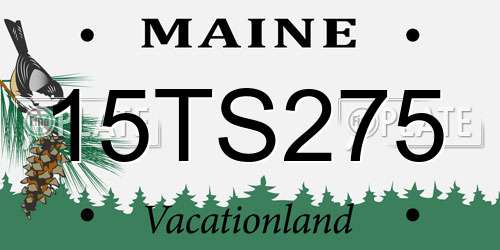 15TS275 Maine License Plate