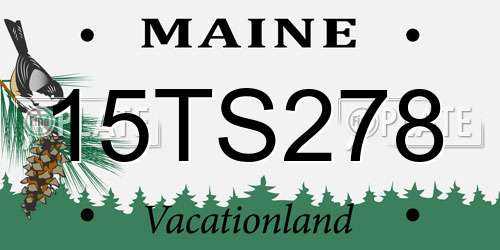 15TS278 Maine License Plate