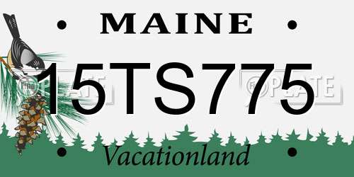 15TS775 Maine License Plate