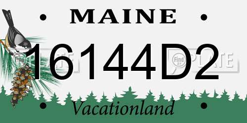 16144D2 Maine License Plate