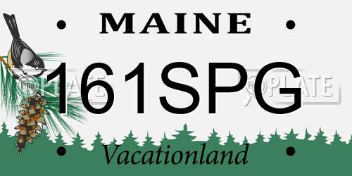 161SPG Maine License Plate