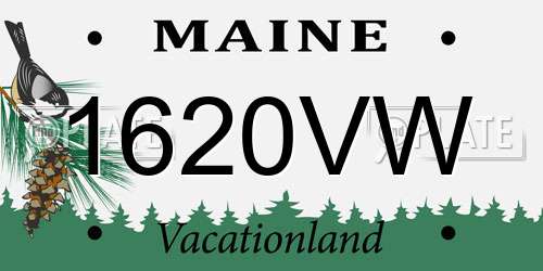 1620VW Maine License Plate