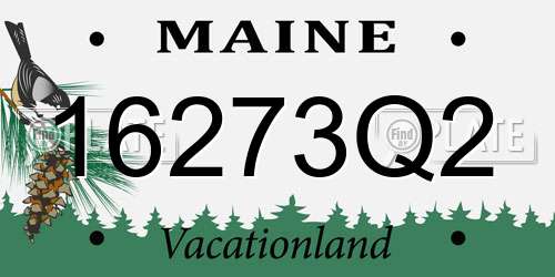16273Q2 Maine License Plate