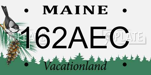 162AEC Maine License Plate