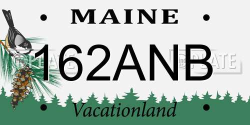 162ANB Maine License Plate