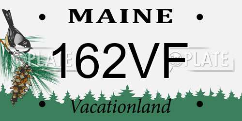 162VF Maine License Plate
