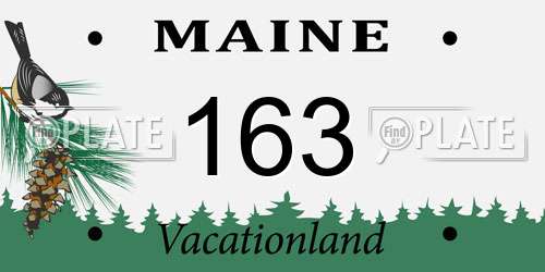 163 Maine License Plate