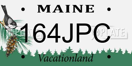 164JPC Maine License Plate