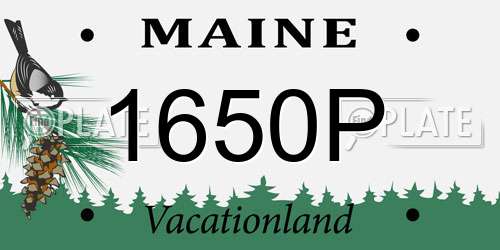 1650P Maine License Plate