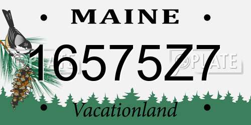 16575Z7 Maine License Plate