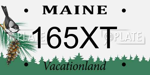 165XT Maine License Plate
