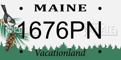 1676PN Maine License Plate