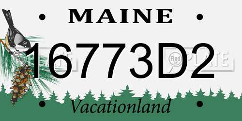 16773D2 Maine License Plate