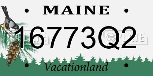 16773Q2 Maine License Plate