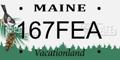 167FEA Maine License Plate