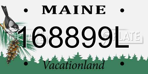 168899L Maine License Plate