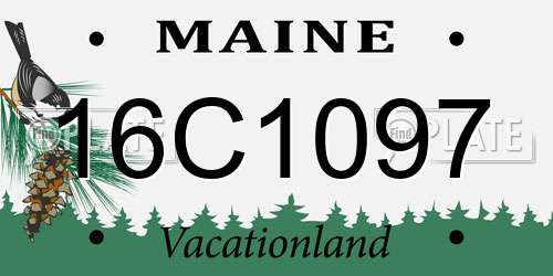 16C1097 Maine License Plate