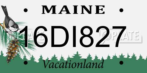 16DI827 Maine License Plate