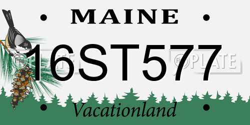 16ST577 Maine License Plate