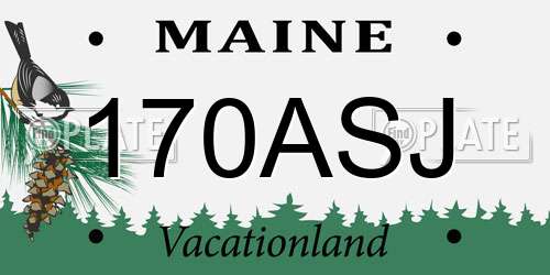 170ASJ Maine License Plate
