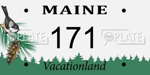 171 Maine License Plate
