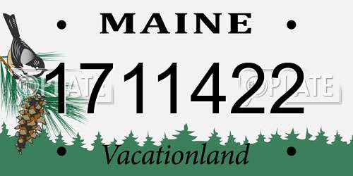 1711422 Maine License Plate