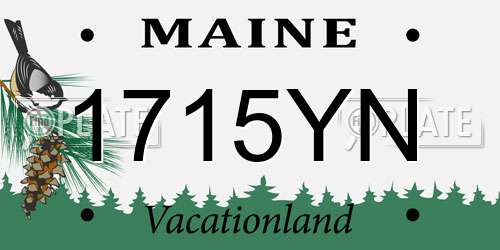 1715YN Maine License Plate