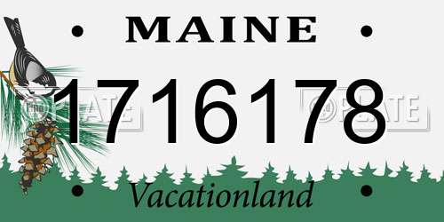 1716178 Maine License Plate