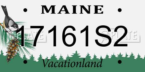 17161S2 Maine License Plate