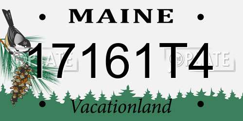 17161T4 Maine License Plate