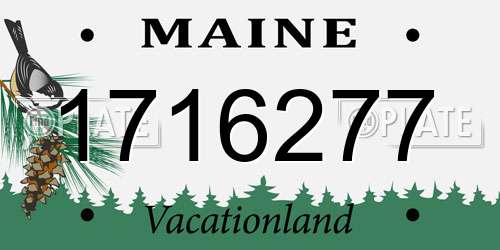 1716277 Maine License Plate