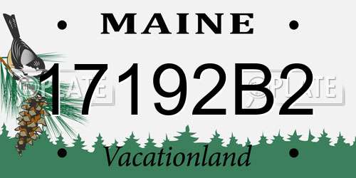 17192B2 Maine License Plate