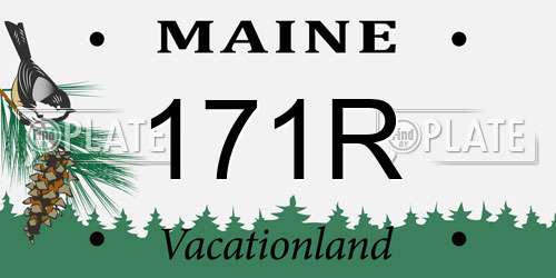 171R Maine License Plate