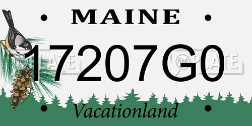 17207G0 Maine License Plate