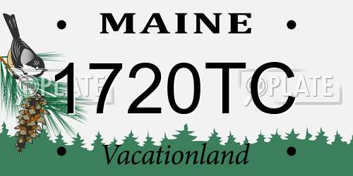 1720TC Maine License Plate