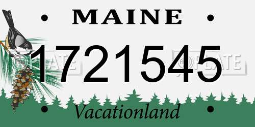 1721545 Maine License Plate