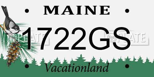 1722GS Maine License Plate