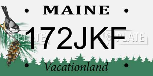 172JKF Maine License Plate