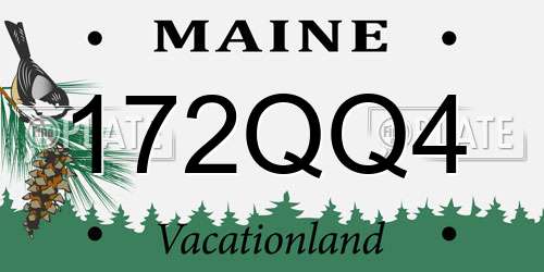 172QQ4 Maine License Plate