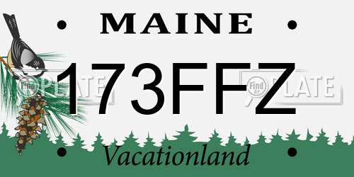 173FFZ Maine License Plate